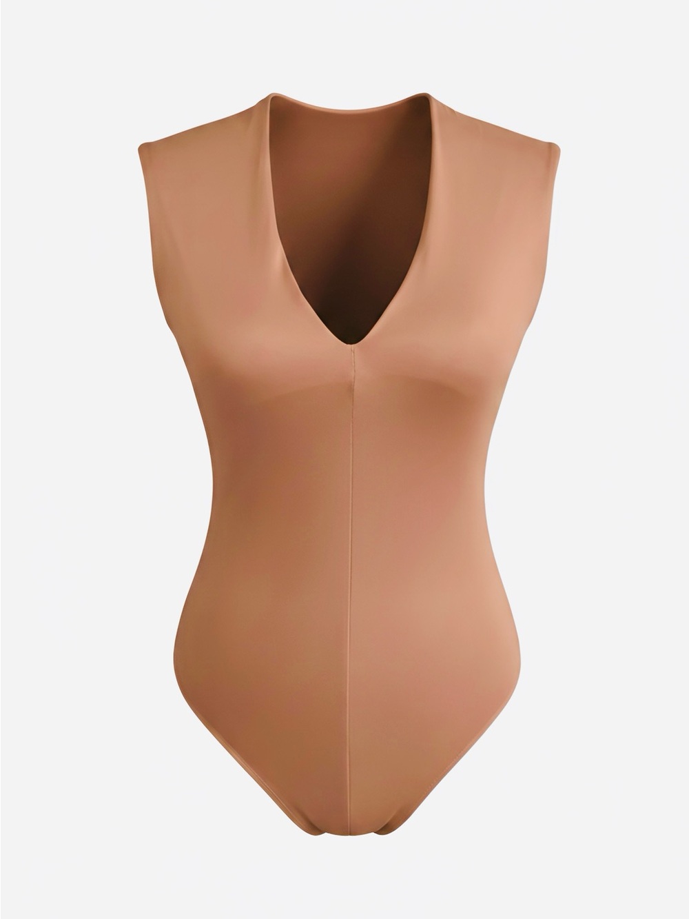Zara Sleeveless Women’s V-Neck Bodysuit in Deep Blush Hue - Small, New